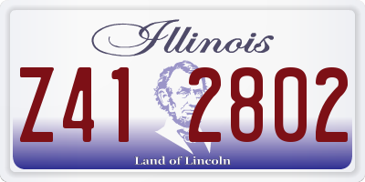IL license plate Z412802