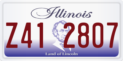 IL license plate Z412807