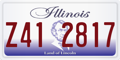 IL license plate Z412817