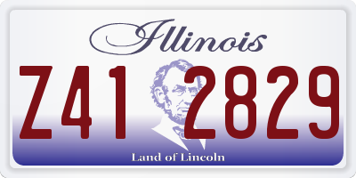 IL license plate Z412829