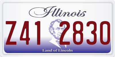 IL license plate Z412830