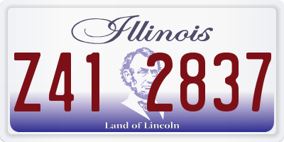 IL license plate Z412837