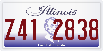 IL license plate Z412838