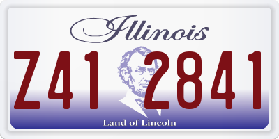 IL license plate Z412841