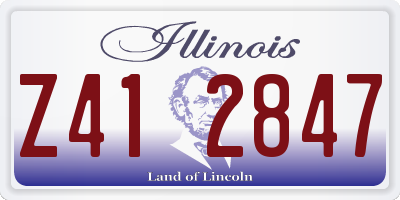 IL license plate Z412847