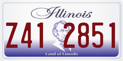 IL license plate Z412851