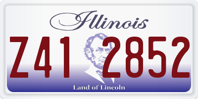 IL license plate Z412852