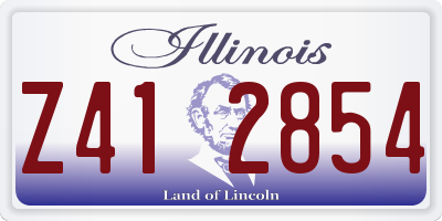 IL license plate Z412854