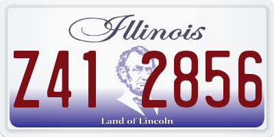 IL license plate Z412856