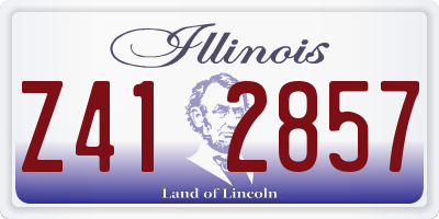 IL license plate Z412857