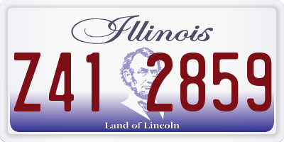 IL license plate Z412859