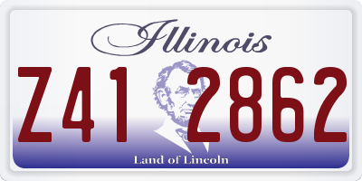 IL license plate Z412862