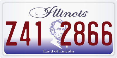 IL license plate Z412866