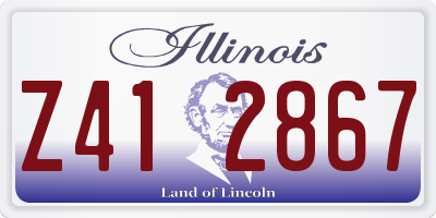 IL license plate Z412867