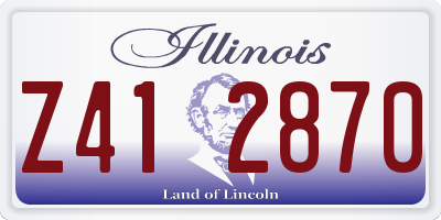 IL license plate Z412870