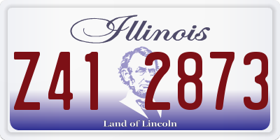 IL license plate Z412873