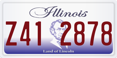 IL license plate Z412878