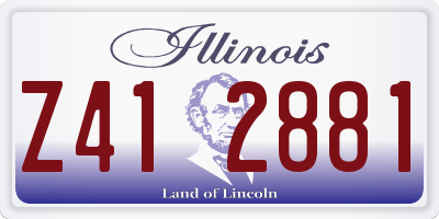 IL license plate Z412881