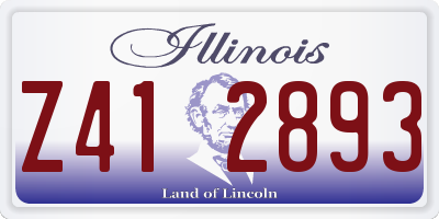 IL license plate Z412893