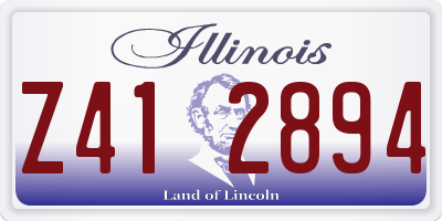 IL license plate Z412894