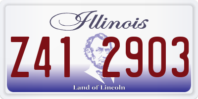IL license plate Z412903
