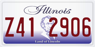 IL license plate Z412906