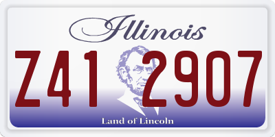 IL license plate Z412907