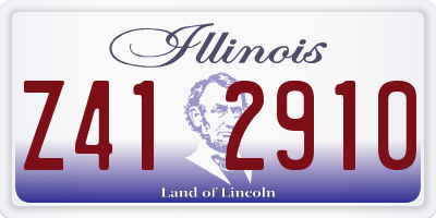 IL license plate Z412910