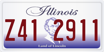 IL license plate Z412911