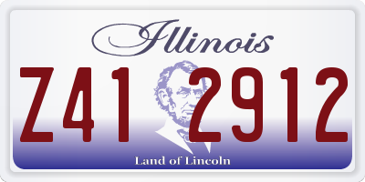 IL license plate Z412912
