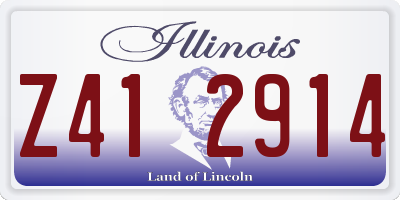 IL license plate Z412914