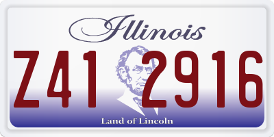 IL license plate Z412916