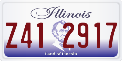 IL license plate Z412917
