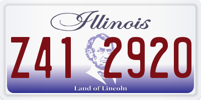IL license plate Z412920