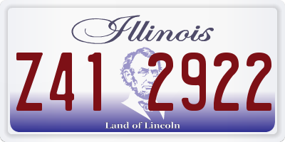 IL license plate Z412922