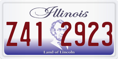 IL license plate Z412923
