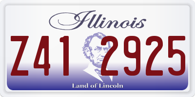 IL license plate Z412925