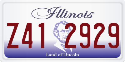 IL license plate Z412929