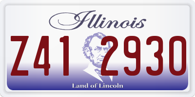 IL license plate Z412930