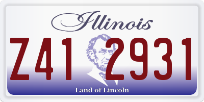 IL license plate Z412931