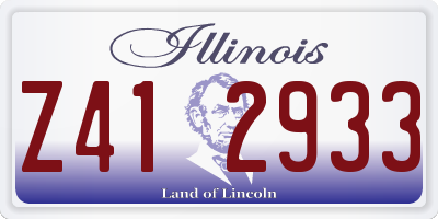 IL license plate Z412933
