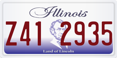 IL license plate Z412935