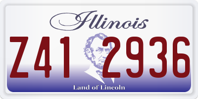 IL license plate Z412936