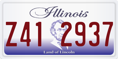 IL license plate Z412937