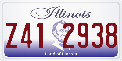 IL license plate Z412938
