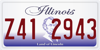 IL license plate Z412943