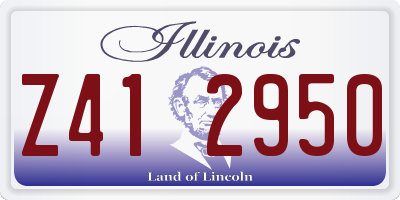 IL license plate Z412950