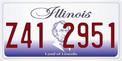 IL license plate Z412951