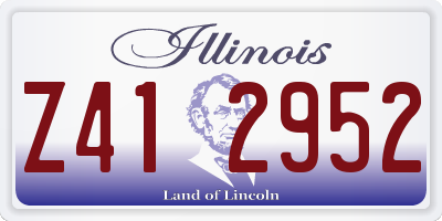 IL license plate Z412952