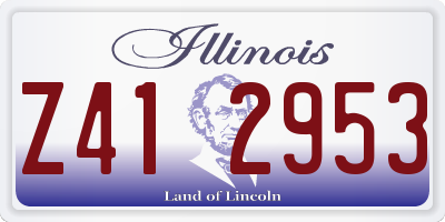 IL license plate Z412953